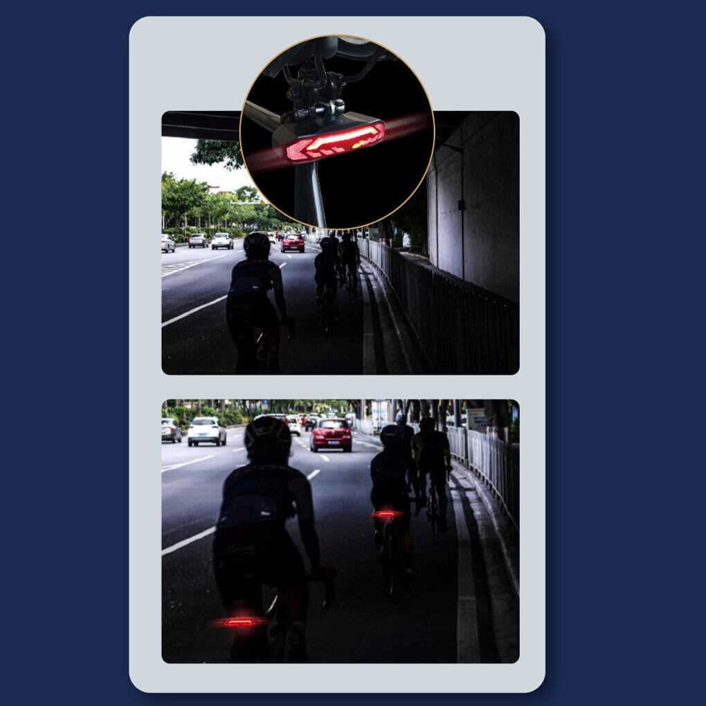 Luz Trasera Ligera para Bicicleta, permanece Visible y Segura en Bicicleta ABS con batería, luz Trasera para, para Alarma de de