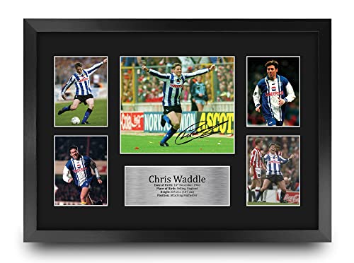 Cadeau imprimé photo Chris Waddle Sheffield Wednesday autographe pour supporter