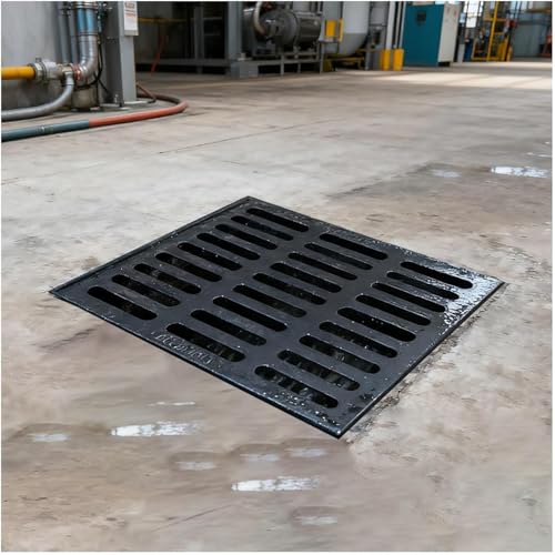 Voies véhiculaires sécurisées grâce au caniveau de drainage de cour