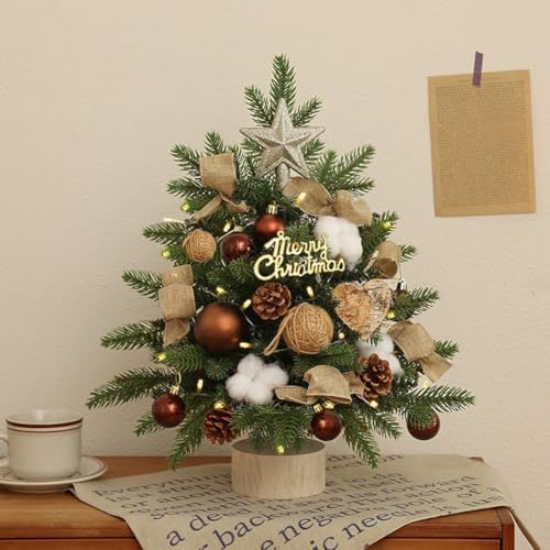 Adorno navideño artificial reutilizable con estructura densa para el hogar 4