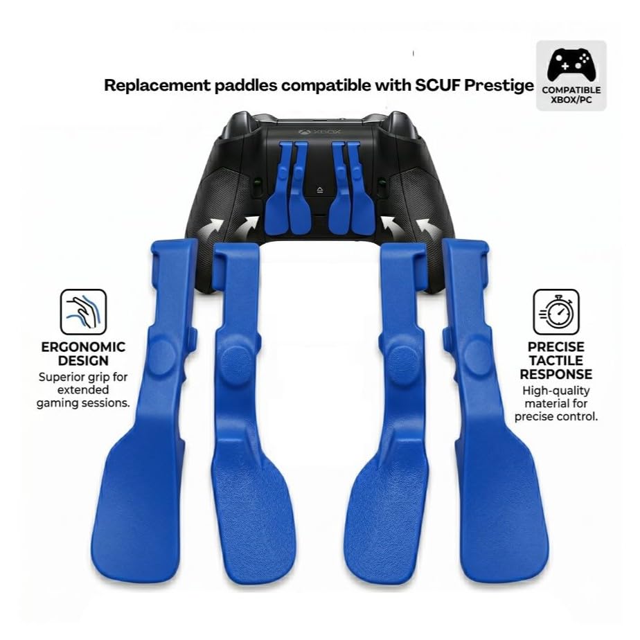 Palettes de remplacement pour manette Scuf Prestige Xbox de coloris noir