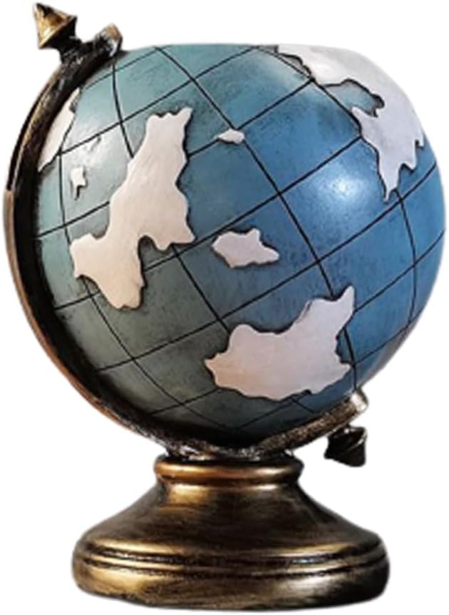 Globe Like Pen Pencil Holder Vintage Pen Holder Desk Organizer Office Desk Decor for Men Women