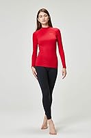 Vista 4 de DEVOPS - Paquete de 2 camisas de manga larga térmicas de cuello tortuga para mujer de comprensión, para usar debajo de la ropa