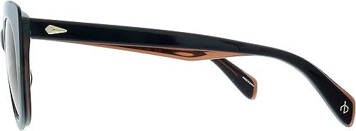 Vista 3 de rag & bone Rag and Bone 1042GS - Gafas de sol color azul, marrón, marrón, degradado, ojo de gato, 1.929 in, nuevo y auténtico 4923140, Azul Marrón