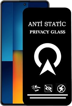 Xiaomi Poco M6 Pro 4G Uyumlu Tam Kaplayan Anti Statik G r nmez Safir Ekran Koruyucu Hayalet Cam