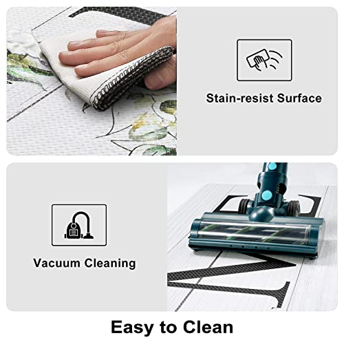 Collive Anti Fatigue Mats For Kitchen Floor Non Slip Kitchen Rugs Sets 2 Pieces, 17"X59"+17"X30" Comfort Cushioned Standing Mat Waterproof Farmhouse Kitchen Runner Rug Thick Throw Rug Doormat #TOP4