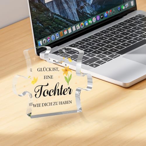 Tochter Geschenke Von Mama Papa Geschenk für Tochter Tochterlein Geschenk Acryl Dekoration Geschenke für Erwachsene Tochter Ostergeschenke Geburtstagsgeschenk für Tochterlein