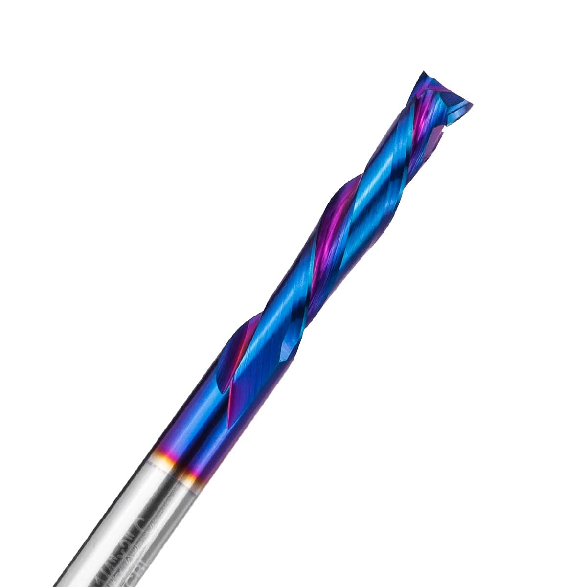 1/4" Shank Up Down Cut Spiral Router Bit for CNC, Solid Carbide Double Flute Compression Bit End Mill with 1/4" Cutting Diameter 1-1/4" Cutting Length for Wood Milling Grinding Grooving