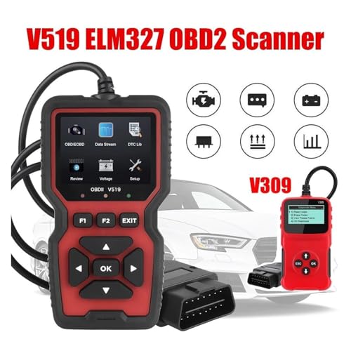 Escáner OBDII V519 para diagnóstico de coche 12V con lector de códigos V309 3