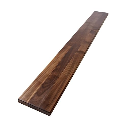 Walnut Wood Backsplash, 25x4x3/4 inches, USA-Grown Solid Hardwood, Pre-Sanded &