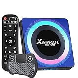 Android TV Box,2025 Smart TV Box Android 13.0 with 4GB RAM 32GB ROM Quad-Core 64bit CPU Support 4K 8K HD 3D Video WiFi6 5GHz/2.4GHz Dual WiFi Android Boxes with Mini Wireless Keyboard