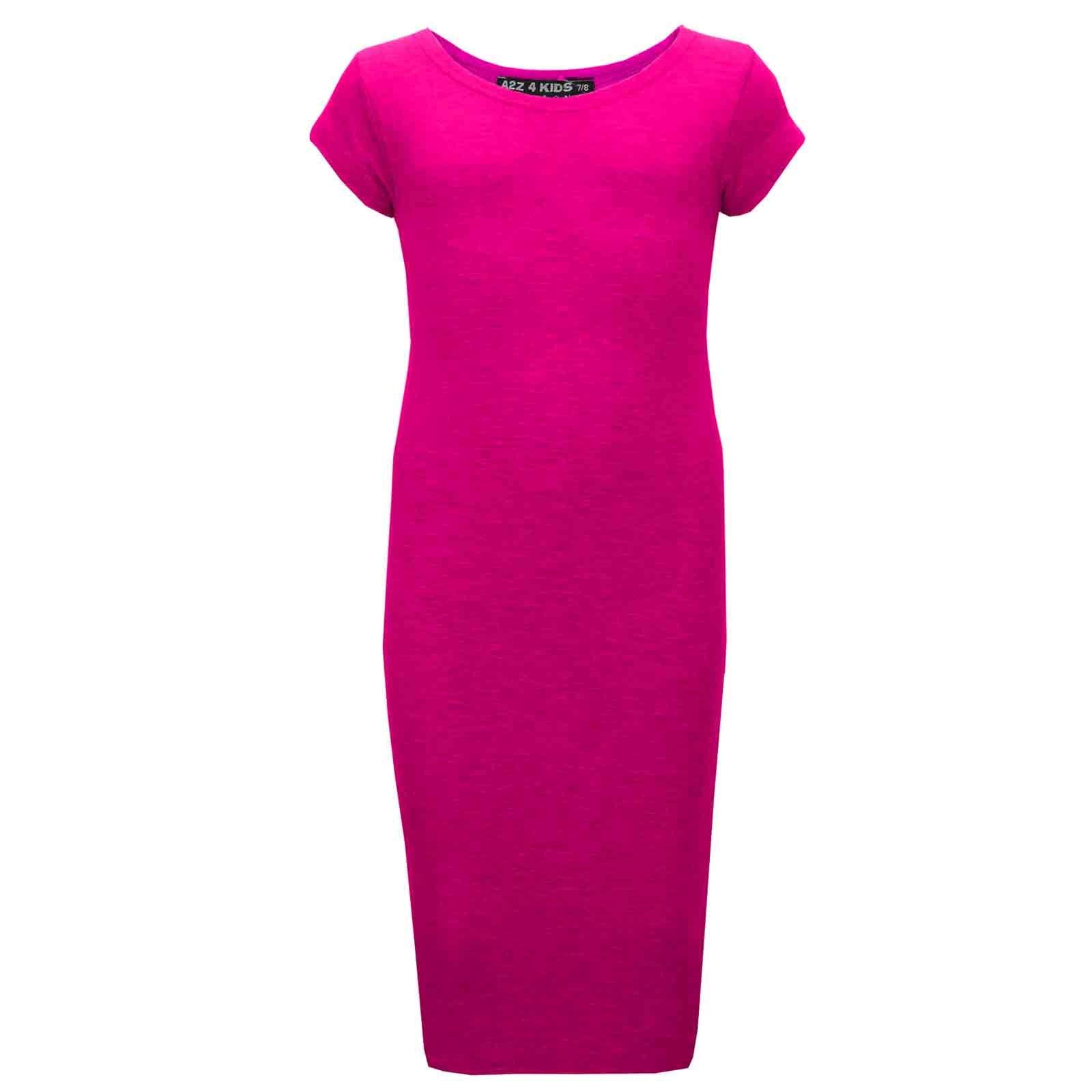 A2Z 4 Kids Abito Midi Bimba In Cotone: Vestito Elasticizzato Bodycon Per Festa E Tempo Libero (Taglie 5-13 Anni)
