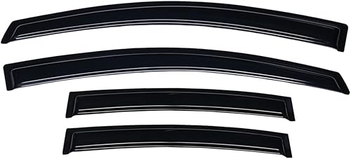 Miniatura 3 de Lightronic Visera de ventana de ventilación automática de montaje exterior extraduradera, se adapta a Nissan Sentra 2007-2012, protección UV,