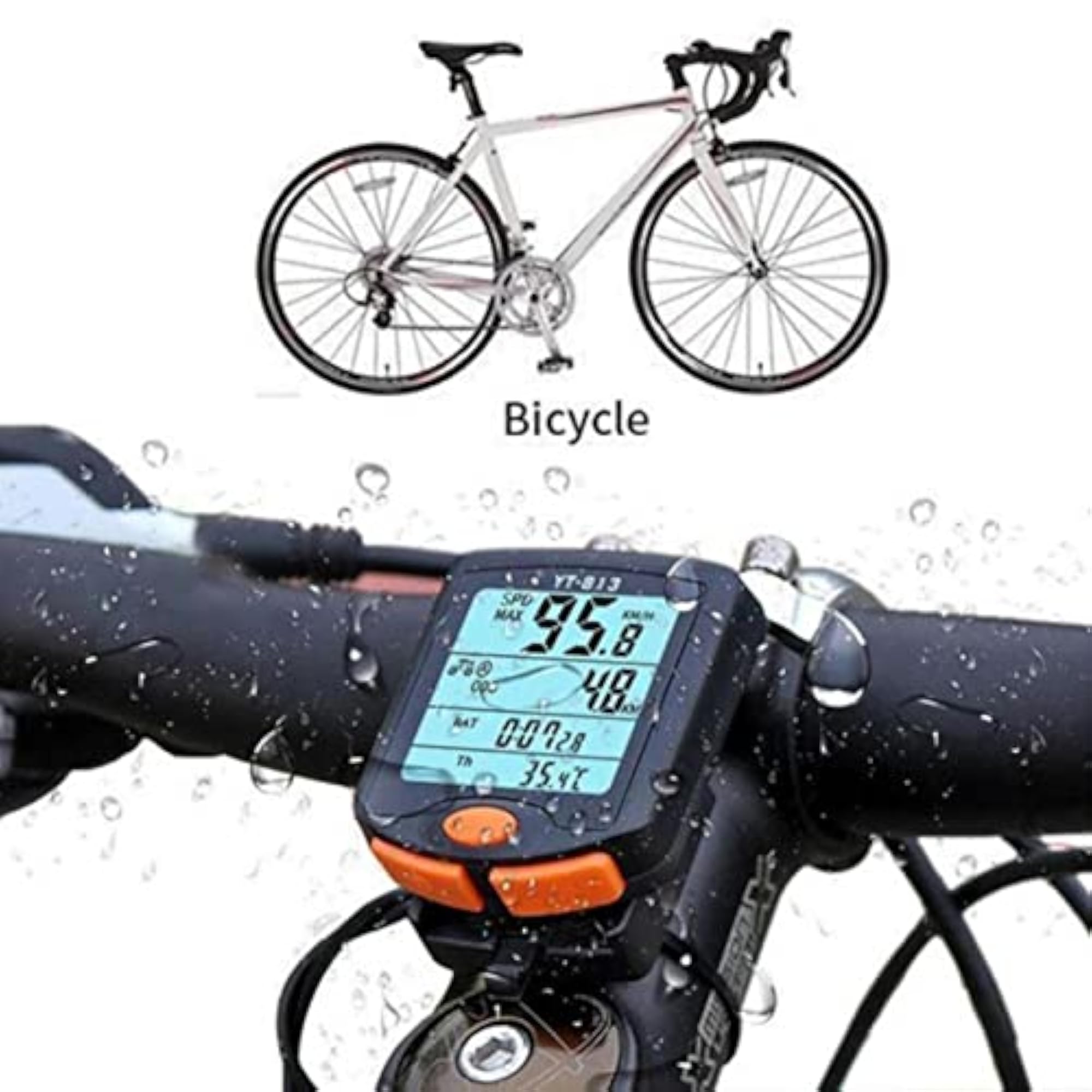 LCD Computer Bicycle Road MTB Bike Backlight Speedometer