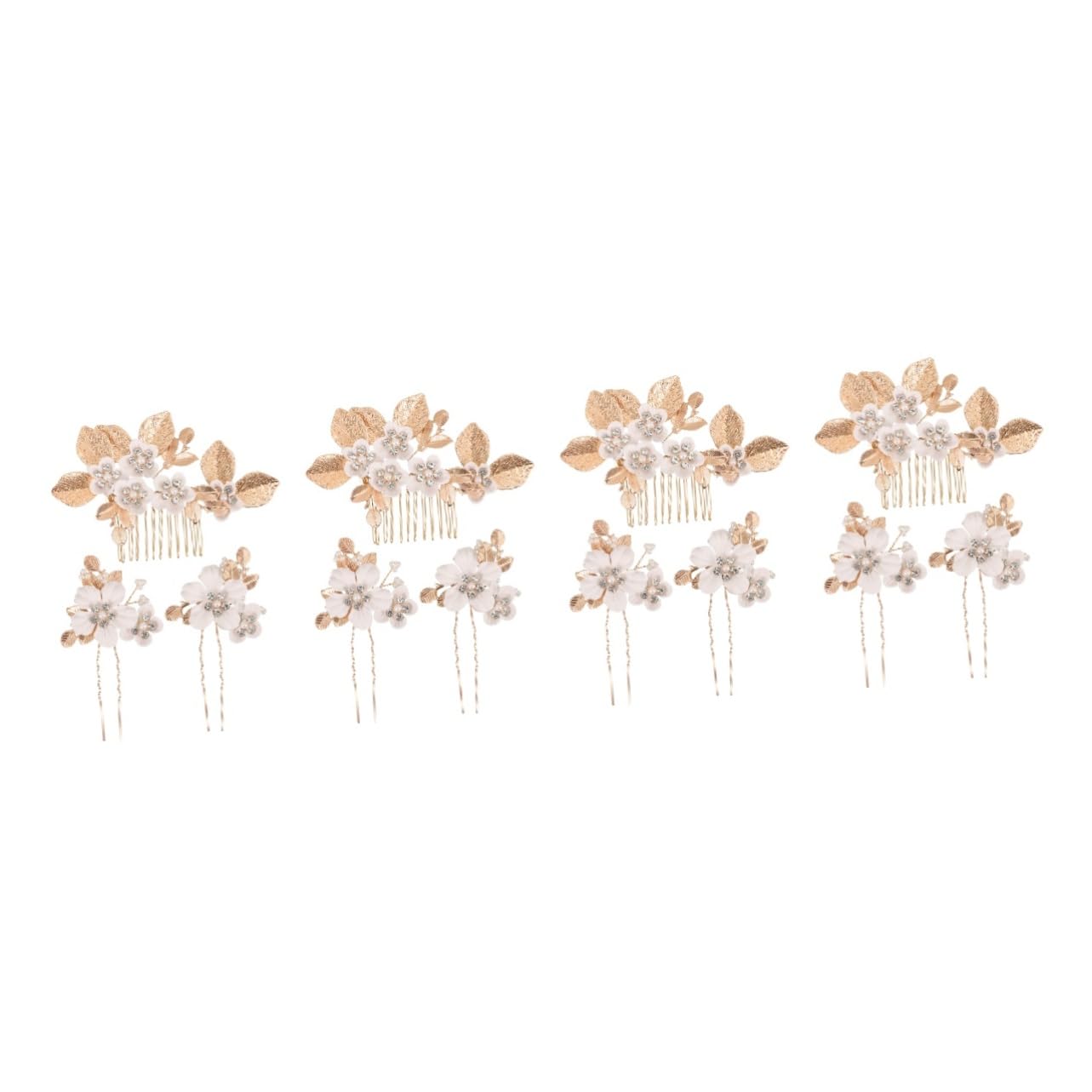 FOMIYES 4 Sets Blätter Und Blumen Haarkamm Hochzeit Haarkamm Clip Braut Kopfschmuck Blumen Haarnadel Haarschmuck Für Mädchen Für Mädchen Dekorative Haarkämme