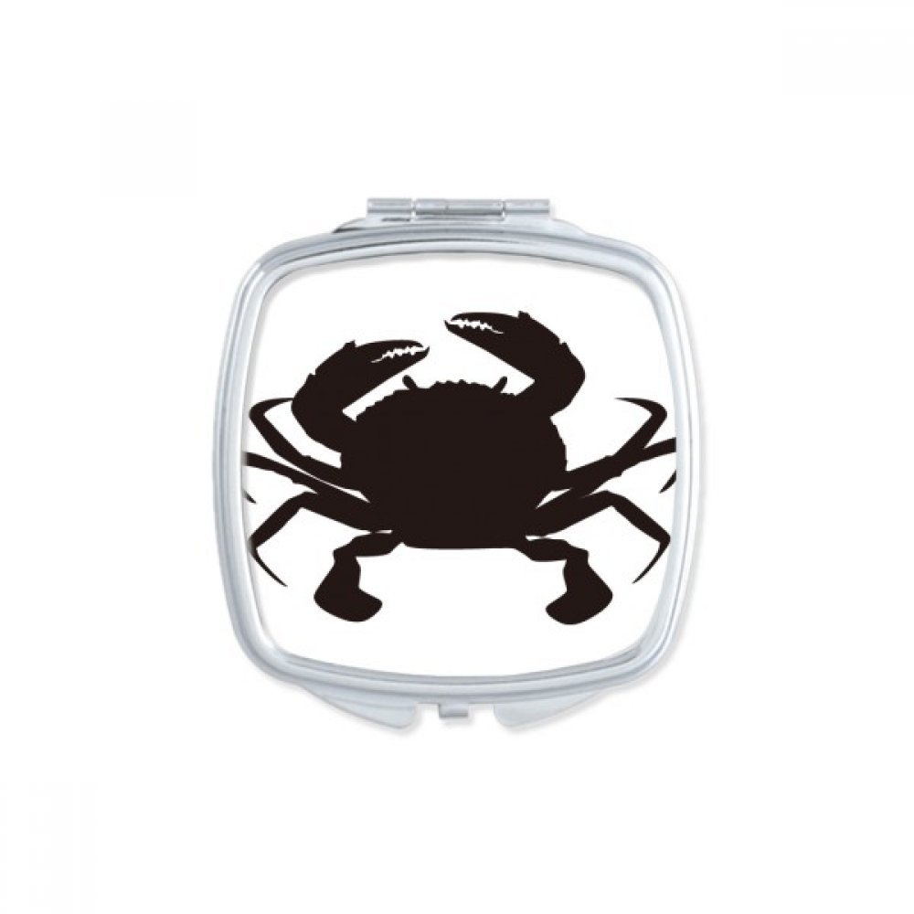 Cadeau multicolore miroir de maquillage compact crabe noir pour femme