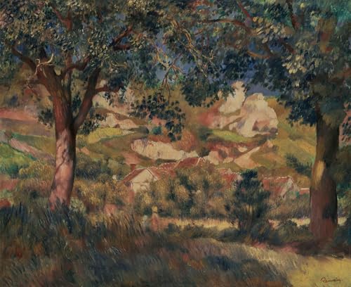 Affiche Toile Paysage à La Roche Guyon Renoir decoracion mural 60x90