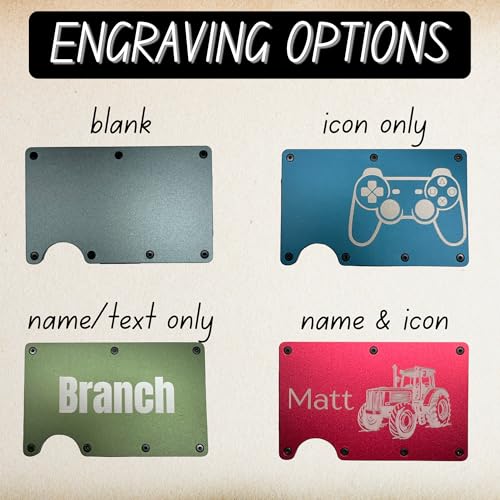 Sandpiper Ink Custom Minimalist RFID Blocking Metal Wallet with Money Clip (Metal RFID/Clip)2