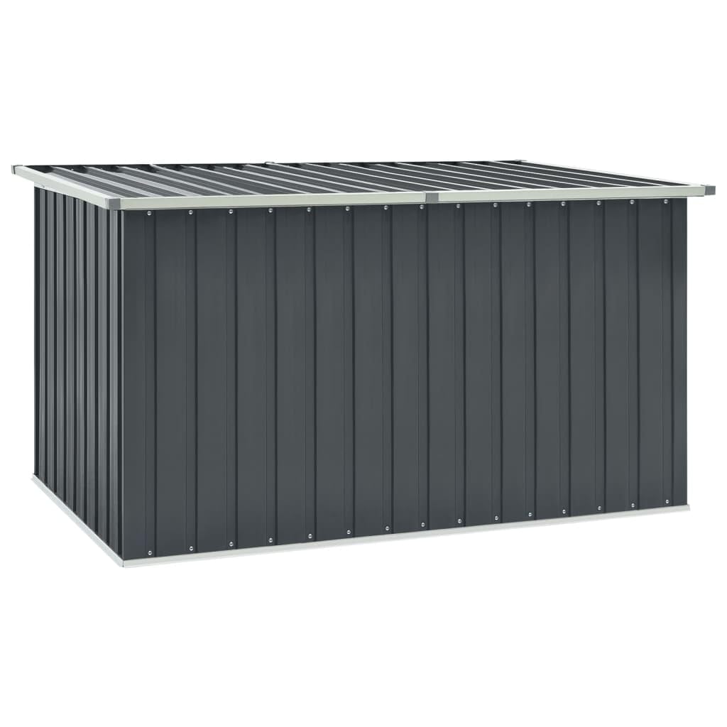 Gartenbox 171x99x93 cm Sitztruhe mit Stauraum Gartenmöbel Metall aus Stahl Deckboxen Metall Garten shedAuflagenbox Metall Storage Boxes Grau