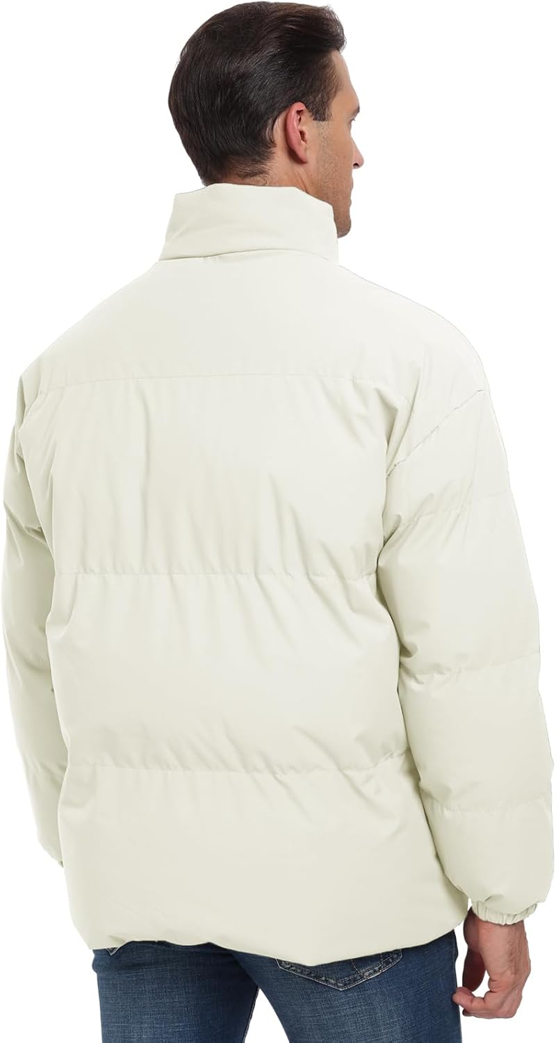 PEGENO Mens Winter Padded Jackets Full Zipper Windproof Jacket Coat - Image 6