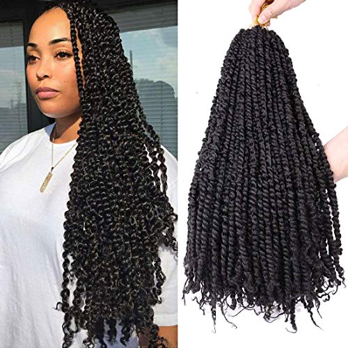 Pretwisted Passion Twist Hair 6 Pack 18 Inch Fluffy Twist Crochet Hair Extensions 20 Roots/Pack Senegalese crochet passion twist hair pretwisted #2