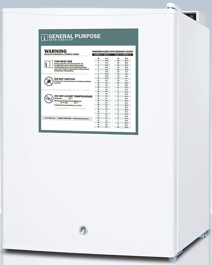 Summit Compact Refrigerator for General Purpose Use in Medical Facilities - White Mini Fridge- FF28LWHGP on Fridge.com