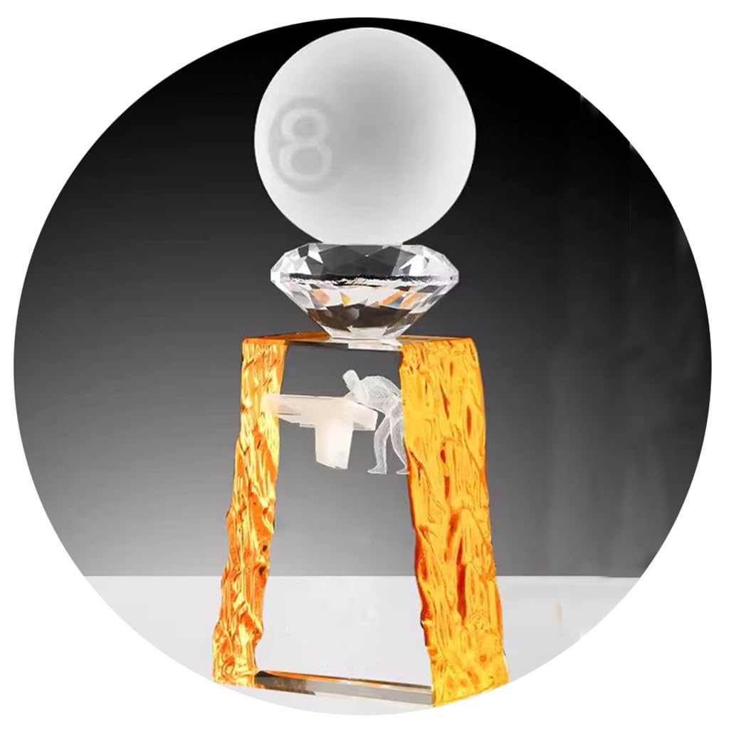 Trofeos, medallas y premios Trofeo De Cristal Transparente De Billar Trofeo De Campeonato Tenis De Mesa De Billar Premios De Recuerdo Club De Billar Trofeo Honor De La Competencia Internacional (Colo
