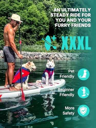 Niphean Extra Large SUP Board for 2+1, Balanced Wing Paddle Board