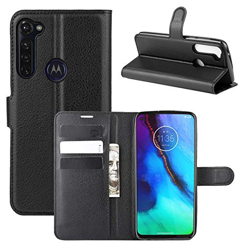Fertuo Funda para Moto G Pro, Carcasa Libro con Tapa de Cuero Piel Wallet Case Flip Cover con Kickstand, Hebilla Magnetica, Ranuras para Tarjetas para Motorola Moto G Pro, Negro