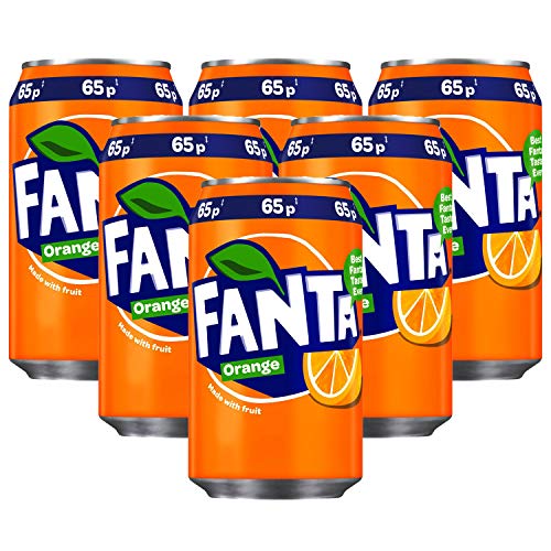 Fanta Bebida espumosa de naranja fruta, 6 x 330