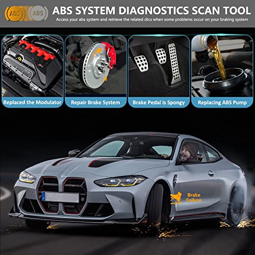 CGSULIT SC630 OBD2 Scanner ABS/Airbag/Engine/SAS Auto Diagnostic Scan Tool Bi-Directional Control with ABS Brake Bleed Car Code Reader for VSA SRS ABS Engine SAS Light Reset Active Test Auto VIN