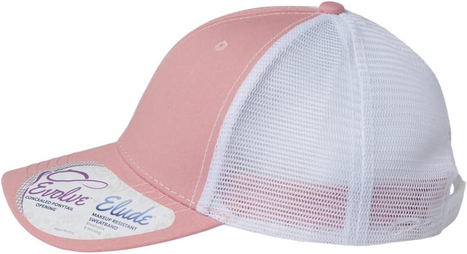 Ford Oval Script Logo Leather Engraved Patch Womens Ponytail High Messy Bun Trucker Hat Cap