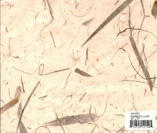 BAMBOO LEAF - Mulberry paper with natural inclusions