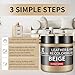 Leather Recoloring Balm,8.5oz Leather Color Restorer,Beige Leather Repair kit for Furniture and Car Interior,Leather Couch Scratch Repair,Leather Dye Paint for Faded,Cracked and Damaged Leather