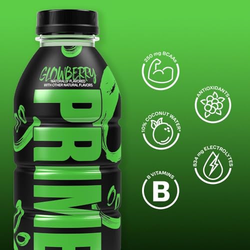 Image of Prime Glowberry Flavour Hydration Glowberry Drink Sports Is Loaded With Electrolytes With Zero Added Sugar By Ksi & Logan Paul 500 Ml