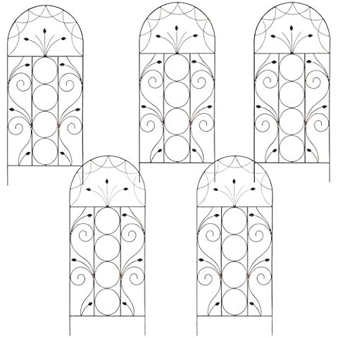 Set of 5 Leaf Design Garden Trellises Cover