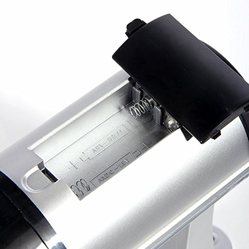 Tomvision Dummy Security Camera, Fake CCTV Surveillance System with Realistic Red Flashing Lights and Warning Sticker (4, Silver)