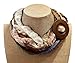 Handmade Infinity Yarn Multi Strand Cowl Rope Scarf with Button accent, Browns,Tans, Rust -LRW DESIGNS