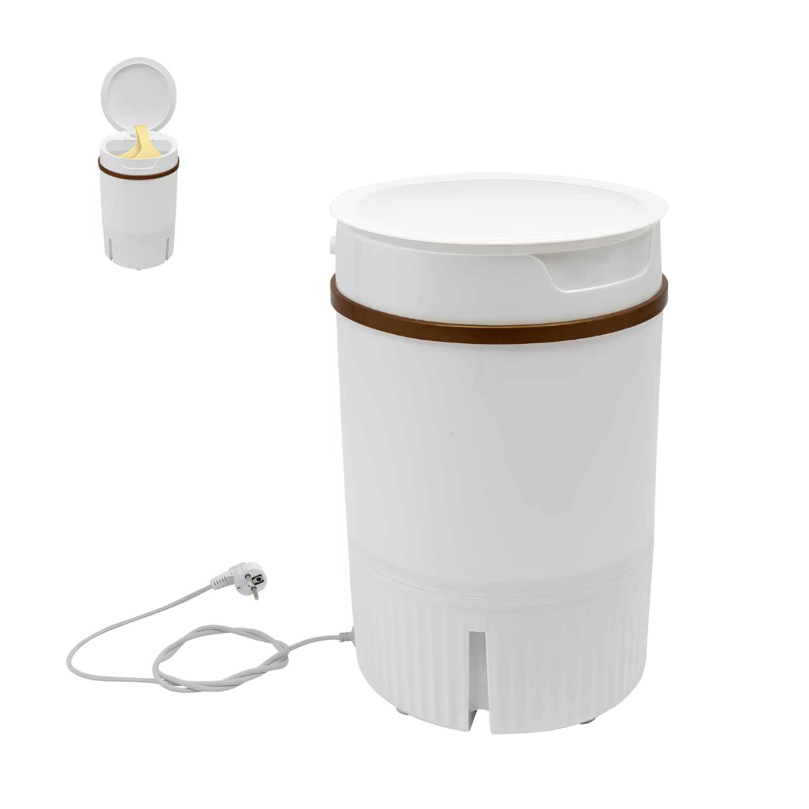 Mini lavadora portátil de 4,5 l para camping, potencia: 260 W, pequeña máquina de lavado con manguera de drenaje y escurridor para apartamento, dormitorio, hotel, viajes
