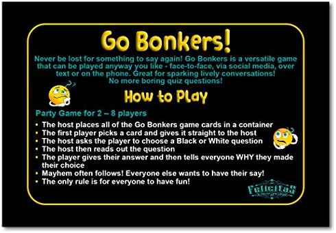 Go Bonkers Would You Rather Game - 120 Funny Question Cards for 16+ teens & Adult Couples & Friends - This or That Fun Talk Text Phone - Birthday Party Christmas Home Family Social Icebreaker Activity