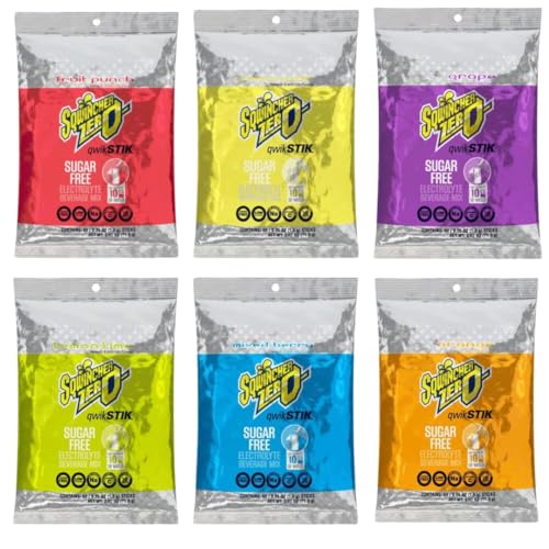 Zero sugar 6 Flavor - Qwik Stik - Sugar-Free Electrolyte Powdered Beverage Mix (300 Pack)