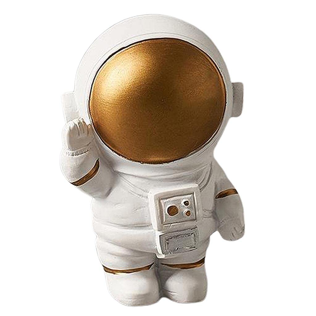 月ロケットと宇宙飛行士の置物　金属製　作家もの Amazon.co.jp: 彫刻の卓上像 現代彫刻像工芸品家族、現代宇宙