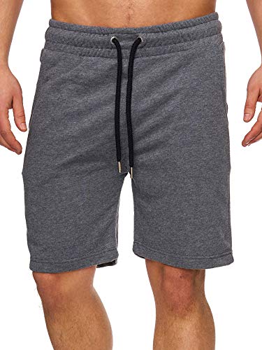 Tazzio Herren Sweatshort Jogginghose Fitnesshose Traininghose Sweatpants Sporthose Freizeithose 17600 Anthrazit M Cover