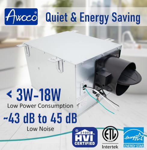 Sistema Awoco de aire de reposición (MUA) de 6 pulgadas, 3 velocidades, 100 CFM con filtro MERV13, certificado HVI para ventilación de cocina y hogar miniatura 5