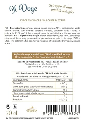 BARMAN IL DOGE BlackBerry Syrup 70cl - Image 5