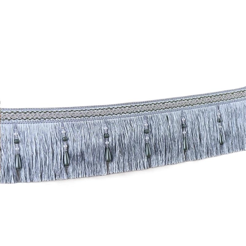Rideau en dentelle, garniture à franges, pompon perlé de 1 mètre, garniture à franges tressées, tissu d'ameublement de mariage, ruban à coudre, nappe, fourniture de décoration d'intérieur (couleur :