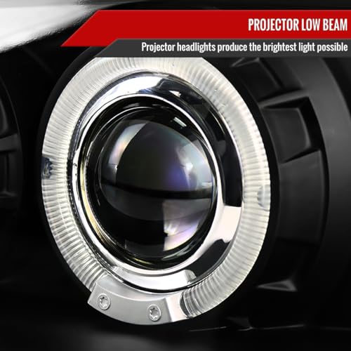 LED Halo Projector Headlights for 1994-1998 Ford Mustang - Image 5