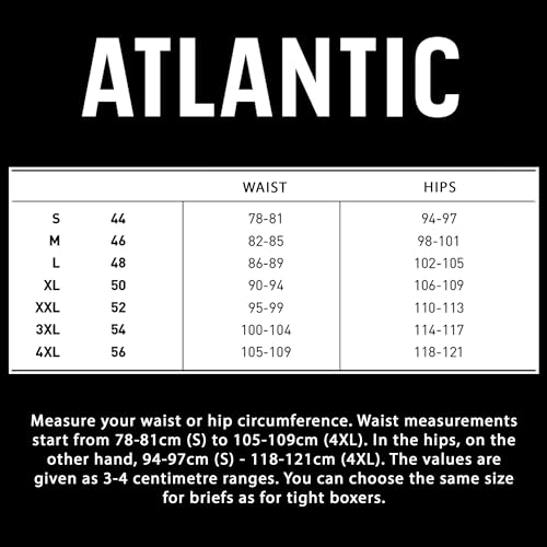 ATLANTIC UNDERWEAR 3-pak Bokserki męskie obcisłe, bawełna z elastanem, dopasowane, wygodne, czarne XL