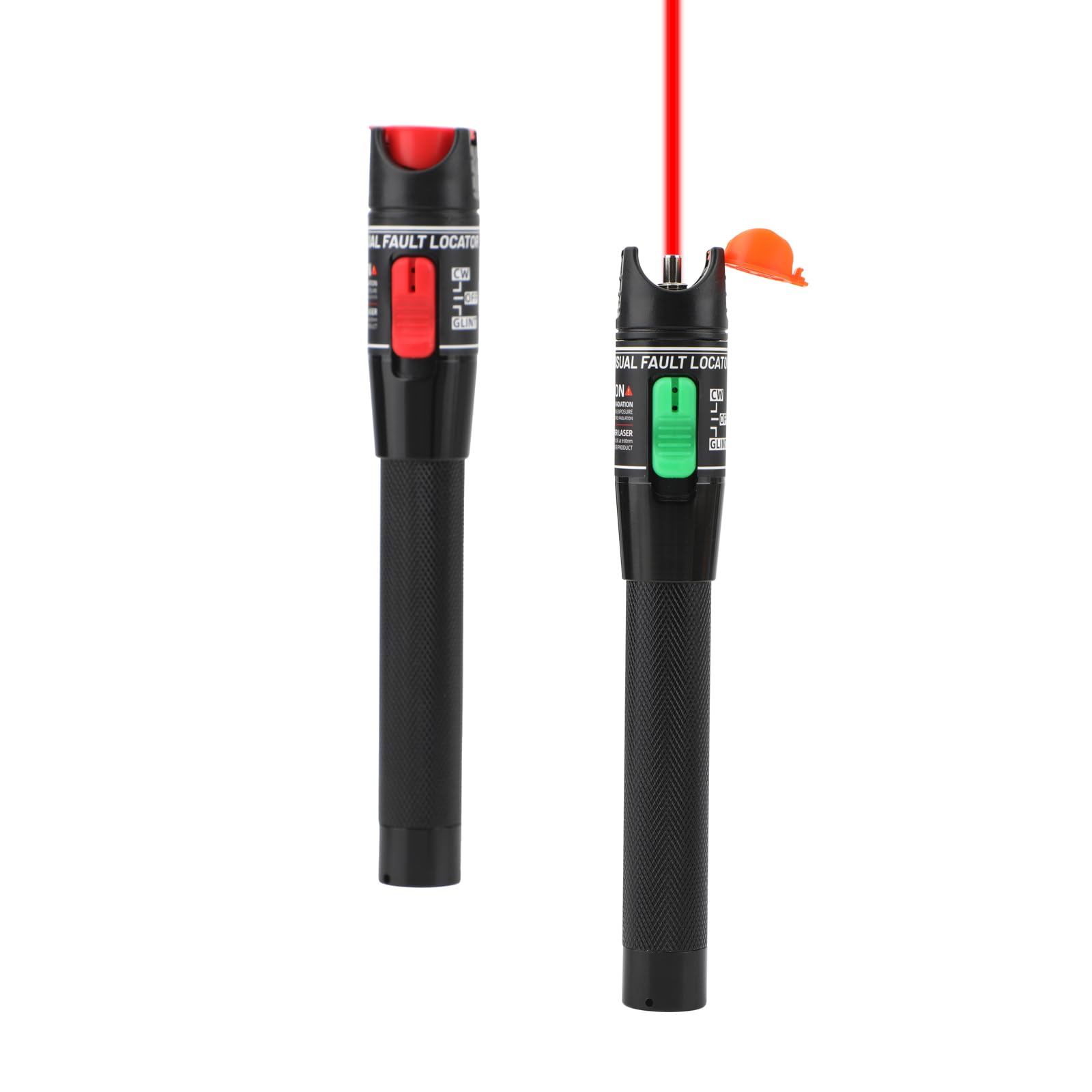 Glasfaser Tester 100mW 100KM Visual Fault Locator Glasfaserkabel Tester Fiber Optische, 100KM VFL Glasfaser für 2,5 mm SC/FC/ST-Stecker Glasfaserprüfung, Gelb