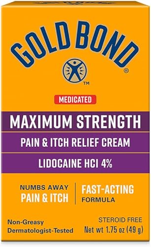 Gold Bond Crema Analgésica y Anti-picazón de Fuerza Máxima Medicada, 1.75 oz., con Lidocaína